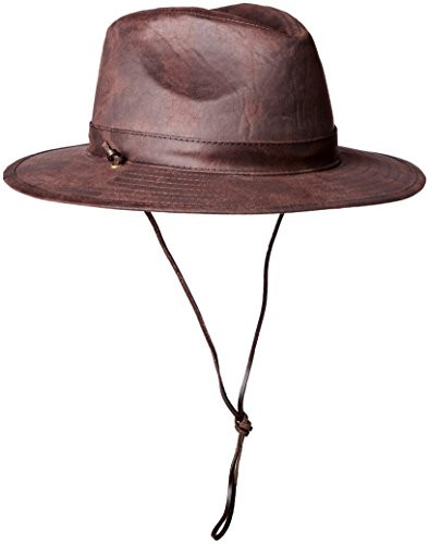 San Diego Hat Co_ Mens Distressed Faux Suede Hat Brown One Size