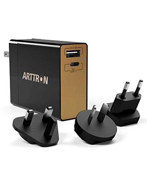 USB C PD Charger ARTTRON 45W 2-Port USB Wall Charging Station with 45W Power Delivery Port Compatible iPhone 11ProMax Ipad Pro 2018 MacBook Galaxy S9 S8 and More USB C PD Charger ARTTRON 45W 2-Port USB Wall Charging Station with 45W Power Delivery Port Compatible iPhone 11ProMax Ipad Pro 2018 MacBook Galaxy S9 S8 and More