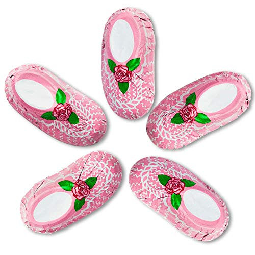 Madelaine Solid Premium Milk Chocolate Candy Pink Booties Wrapped In Italian Foil Pink - Girls 12 LB Madelaine Solid Premium Milk Chocolate Candy Pink Booties Wrapped In Italian Foil Pink - Girls 12 LB