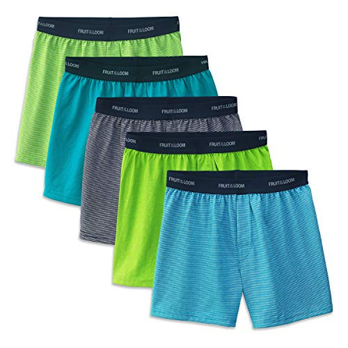 Fruit of the Loom Boys Boxer Shorts Knit - 5 Pack - Assorted Small