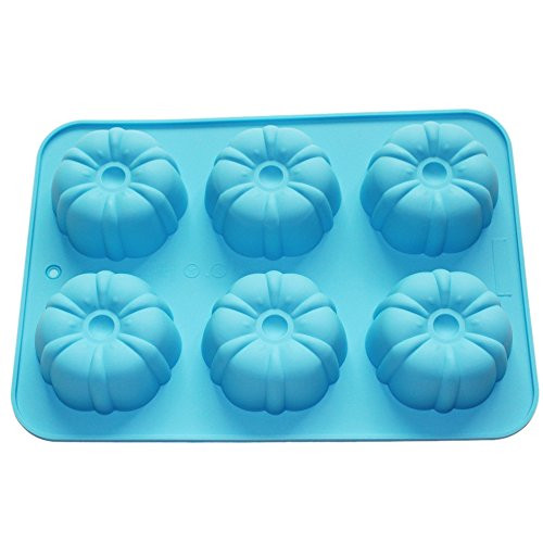 X-Haibei Pumpkin Muffin Bundt CupCake Silicone Mold Soap Chocolate Jelly Bakeware Pan