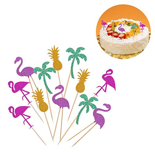 BESTOYARD Cupcake Toppers Cake Tooper Flamingo Pineapple Coconut Tree Cake Picks for Birthday Baby Shower Wedding Hawaii Luau Beach Party Decorations 12pcs BESTOYARD Cupcake Toppers Cake Tooper Flamingo Pineapple Coconut Tree Cake Picks for Birthday Baby Shower Wedding Hawaii Luau Beach Party Decorations 12pcs