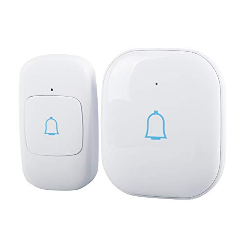 Wireless Doorbell  Waterproof Door Bells   Chimes  Over 1000-Foot Range 52 Door Bell Chime 4 Volume Levels with LED Flash  Wireless Doorbells for Home  Waterproof Model C MBlack White