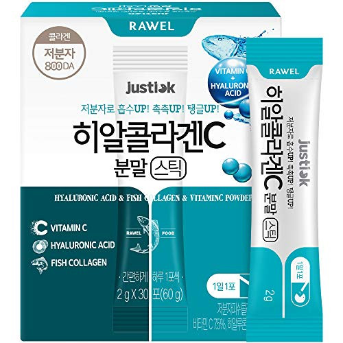 Rawel Korea Super Food Skin Beauty Care Hyaluronic Acid Collagen Vitamin C Stick Powder 2g*30stick