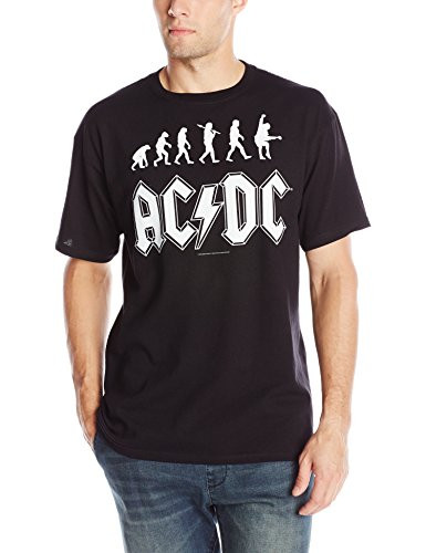 Liquid Blue Mens ACDC Rock Evolution T-Shirt Black Medium