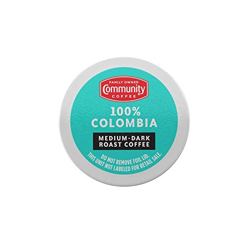 Community Coffee 100 Colombia 24 Count Coffee Pods Medium-Dark Roast Compatible with Keurig 2_0 K-Cup Brewers Box of 24 Pods