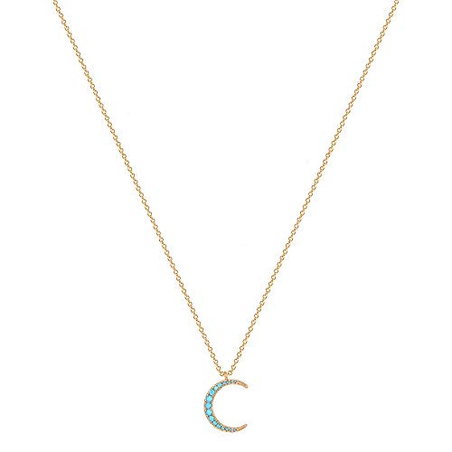 Mevecco Gold Dainty Crescent Necklace Half Moon Necklace 18K Gold Plated Delicate Moon Phase Necklace Tiny Turquoise Necklace Beaded Necklace Mevecco Gold Dainty Crescent Necklace Half Moon Necklace 18K Gold Plated Delicate Moon Phase Necklace Tiny Turquoise Necklace Beaded Necklace