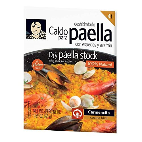 Instant Seafood Paella Mix with Saffron Carmencita Paella Stock and Spice Mix for 4 people 1_59 oz Instant Seafood Paella Mix with Saffron Carmencita Paella Stock and Spice Mix for 4 people 1_59 oz