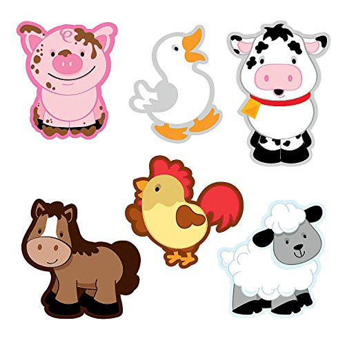 Fun Express Farm Animal Bulletin Board Cutouts - 48 Pieces - Educational and Learning Activities for Kids Fun Express Farm Animal Bulletin Board Cutouts - 48 Pieces - Educational and Learning Activities for Kids