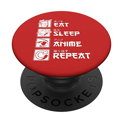 Otaku Anime Lover Japanese Eat Sleep Anime Repeat Japan PopSockets PopGrip Swappable Grip for Phones Tablets Otaku Anime Lover Japanese Eat Sleep Anime Repeat Japan PopSockets PopGrip Swappable Grip for Phones Tablets