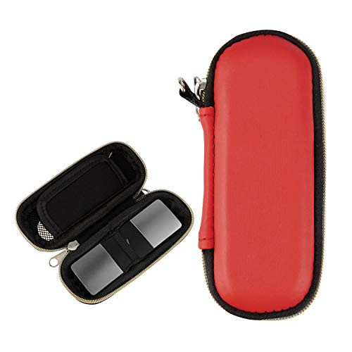 CoBak Carrying Case for AliveCor KardiaMobile 6L - Travel Case Fits in Pocket for AliveCor Features Zipper Storage Case to Keep Kardia EKG Monitor Safe On The Go Red