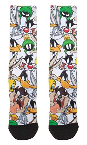Looney Tunes Bugs Bunny Daffy Duck Tweety Character Sublimated Crew Socks