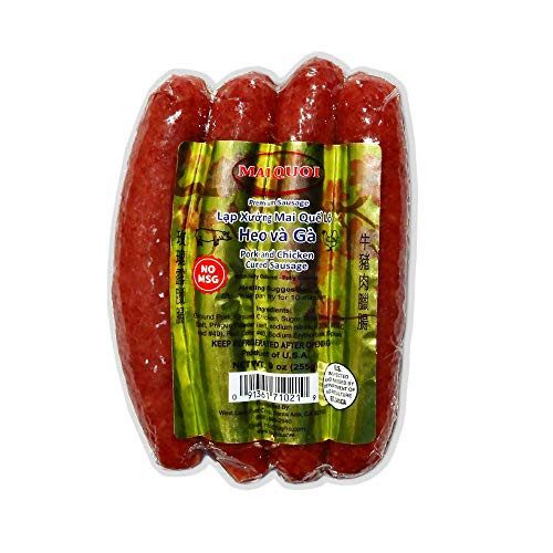 Cured Pork and Chicken Chinese Style Sausage Lap Xuong Mai Quoi Pork and Chicken No MSG - Made In USA