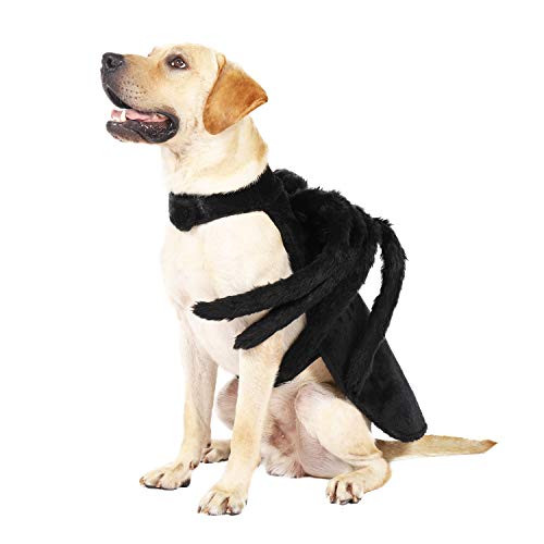 Spooktacular Creations Halloween Spider Costume for Pet Large Spider Halloween Pet Cosplay Costume Dog Cat Costume Apparel Accessories