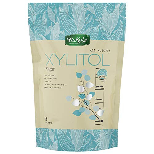 BaKol Natural Xylitol Sweetener  Made in USA Non-GMO Keto Sugar Substitute Ketogenic and Vegan Diet-Friendly Gluten-Free Granulated Sugar Alternative for Coffee Tea Baking 1lb