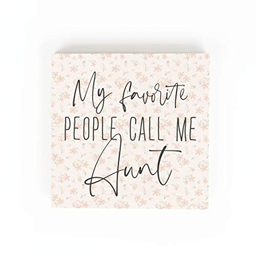 P_ Graham Dunn Favorite People Aunt Floral 5_38 x 5_38 Pine Wood Tabletop Word Block Sign