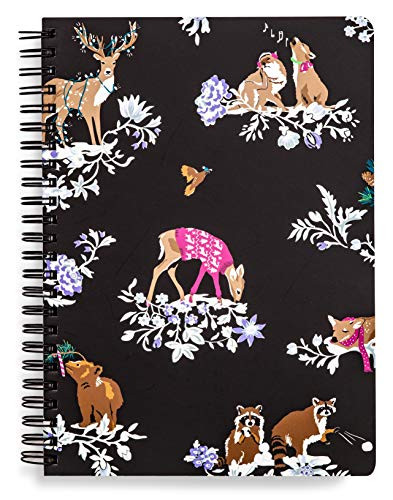 Vera Bradley Holiday Mini Spiral Notebook 8_25 x 6_25 with Pocket and 160 Lined Pages Merry Mischief