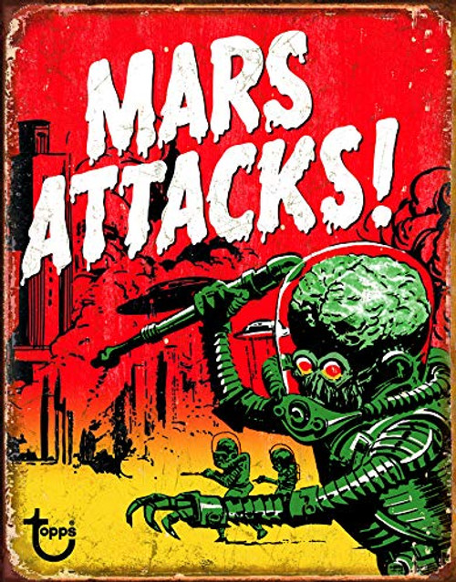 Desperate Enterprises Mars Attacks Tin Sign 12_5 W x 16 H Desperate Enterprises Mars Attacks Tin Sign 12_5 W x 16 H