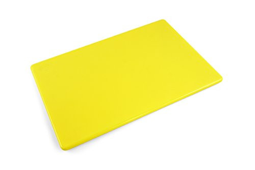 Commercial Grade Plastic Cutting Board, NSF - 12 x 18 x 0.5 inches (Yellow)