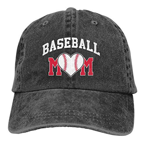 Baseball Mom Vintage Jeans Baseball Cap Denim Mother Hat Adjustable Cotton Trucker Cap for Women