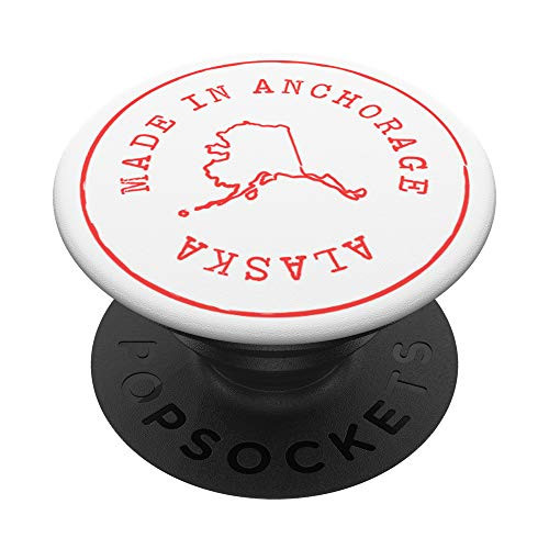 Alaska Home Phone Stand Anchorage Vintage Map Gear PopSockets Grip and Stand for Phones and Tablets