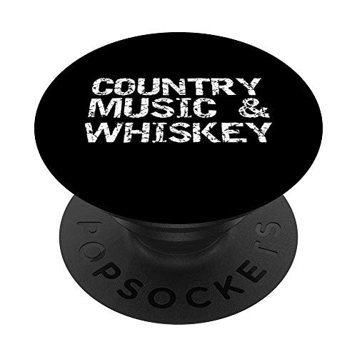 Vintage Country Gift for Men Funny Country Music   Whiskey PopSockets PopGrip Swappable Grip for Phones   Tablets