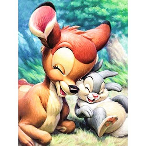 DIY 5D Diamond Painting by Number Kits Cartoon Deer and Rabbit Full Drill Crystal Rhinestone Diamond Embroidery Paintings Pictures Arts Craft for Home Wall Decor 11_8 x 15_7 inches DIY 5D Diamond Painting by Number Kits Cartoon Deer and Rabbit Full Drill Crystal Rhinestone Diamond Embroidery Paintings Pictures Arts Craft for Home Wall Decor 11_8 x 15_7 inches