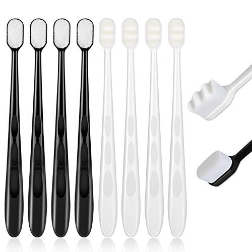 Alliebe 8 Pieces Soft Micro Nano Manual Toothbrush Extra Soft Bristles Toothbrush with 20000 Bristles for Fragile Gums Adult Kid Children Alliebe 8 Pieces Soft Micro Nano Manual Toothbrush Extra Soft Bristles Toothbrush with 20000 Bristles for Fragile Gums Adult Kid Children