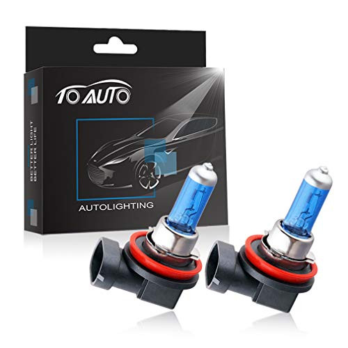 TOAUTO 2 X H11 100W 12V Car Headlight Lamp Halogen Light Super Bright Fog Xenon Bulb White
