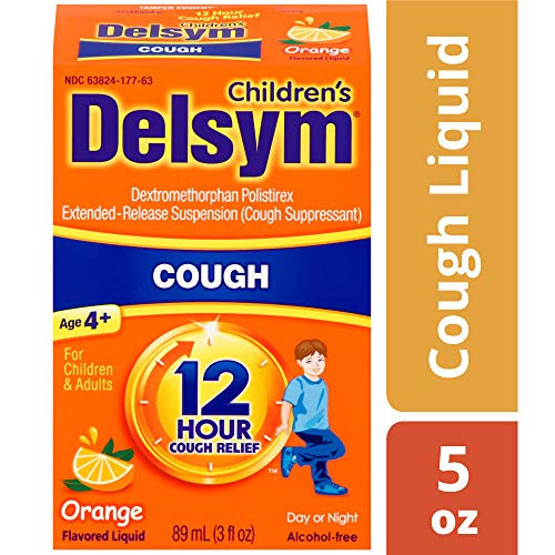 Delsym Childrens Cough Suppressant Liquid Orange Flavor 5 Ounce