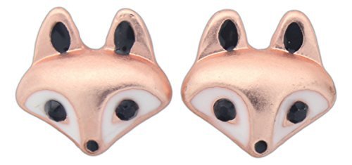 World End Imports Cute Little Fox Head Stud Post Earrings