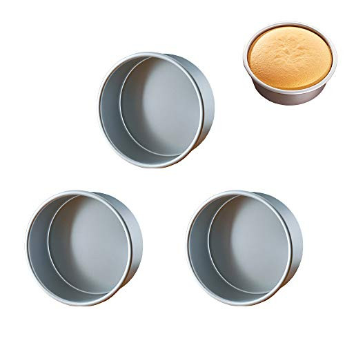 Smash and 4 Inch Cake Pan 3 Pcs Mini Cheesecake Pan Set Small Cake Pans Round 4 Inch Layer Safe Round Baking Pan and Small Cake Pan Round Cake Pan Food Grade Material and Baking