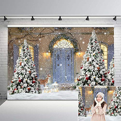 Mocsicka Winter Christmas Photography Backdrop White Snow Elk Xmas Tree Background 7x5ft Dreamy Winter Outdoor Senery Christmas Backdrop Decorations Mocsicka Winter Christmas Photography Backdrop White Snow Elk Xmas Tree Background 7x5ft Dreamy Winter Outdoor Senery Christmas Backdrop Decorations