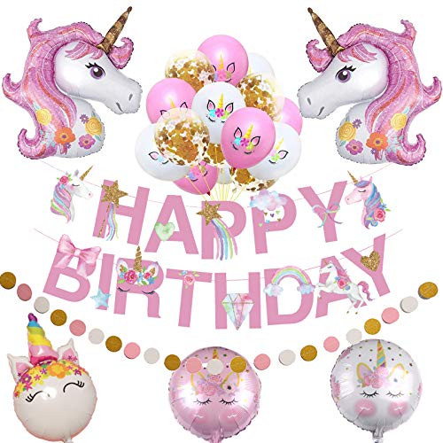 Unicorn Birthday Decorations Supplies for Girls Happy Birthday Banner Unicorn Birthday Party Balloons Rainbow Unicorn Bunting Garland Favor Photo Props Pre-Assembld Decor Unicorn Birthday Decorations Supplies for Girls Happy Birthday Banner Unicorn Birthday Party Balloons Rainbow Unicorn Bunting Garland Favor Photo Props Pre-Assembld Decor