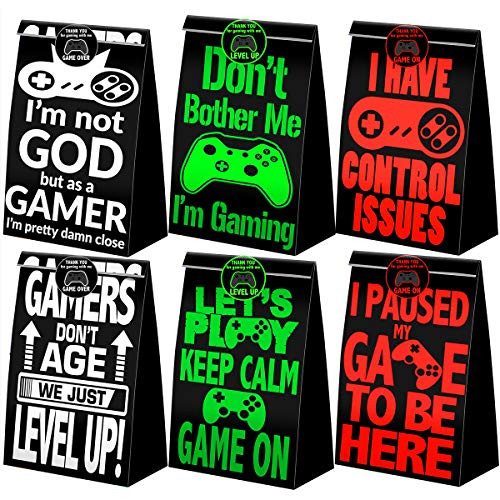 Video Game Goodie Bags-24 Pcs Video Game Party Favors Candy Bags with Stickers Video Game Goody Gift Treat Bags Video Game Themed Birthday Party Supplies Video Game Goodie Bags-24 Pcs Video Game Party Favors Candy Bags with Stickers Video Game Goody Gift Treat Bags Video Game Themed Birthday Party Supplies