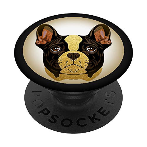 Cute French Bulldog Dog Head PopSockets Grip and Stand for Phones and Tablets