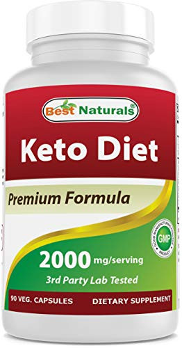 Best Naturals Keto Diet Pills Exogenous Ketones BHB Supplement 2000mg Serving 90 Veg Capsules