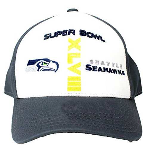 Seattle Seahawks Super Bowl XLVIII NFL Youth Special Edition Adjustable GreyWhite Cap