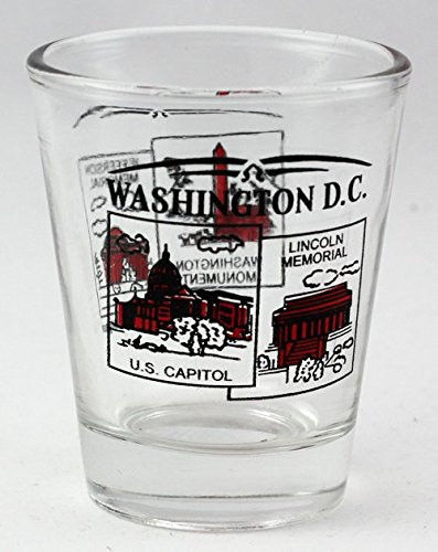 Washington DC Scenery Red New Shot Glass