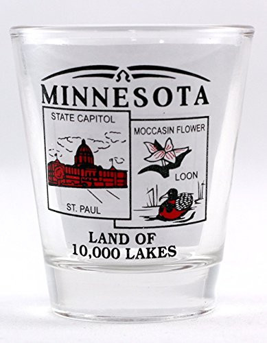 Minnesota State Scenery Red New Shot Glass