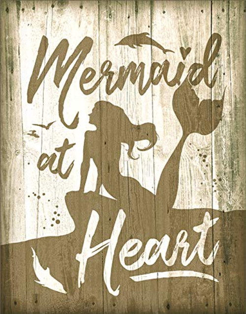 Desperate Enterprises Mermaid at Heart Tin Sign 12_5 W x 16 H Desperate Enterprises Mermaid at Heart Tin Sign 12_5 W x 16 H