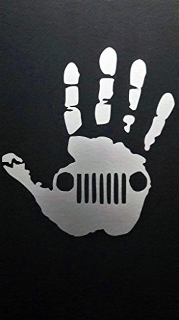 Jeep Wave Vinyl Decal Sticker|SILVER|Cars Trucks Vans Jeeps SUV Laptops Wall Art|5.5" X 5"|CGS644 Jeep Wave Vinyl Decal Sticker|SILVER|Cars Trucks Vans Jeeps SUV Laptops Wall Art|5.5" X 5"|CGS644