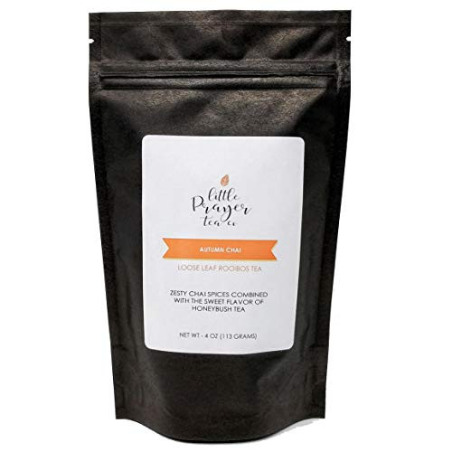 Pumpkin Chai By Little Prayer Tea Co - Rooibos Chai Tea - Caffeine Free Chai - Honeybush Chai Tea - Your Favorite Chai With No Caffeine - 4 oz Resealable Pouch
