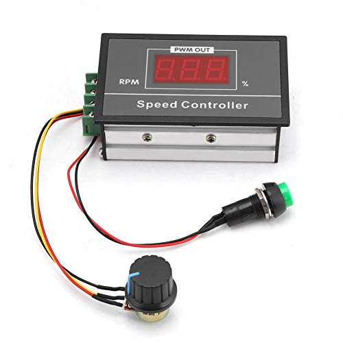 ICQUANZX DC Motor Speed Controller DC 6-60V 12V 24V 36V 48V 30A PWM ?PWM Speed Adjustable Stepless Governor Regulator Motor Speed Controller with Start Stop Switch