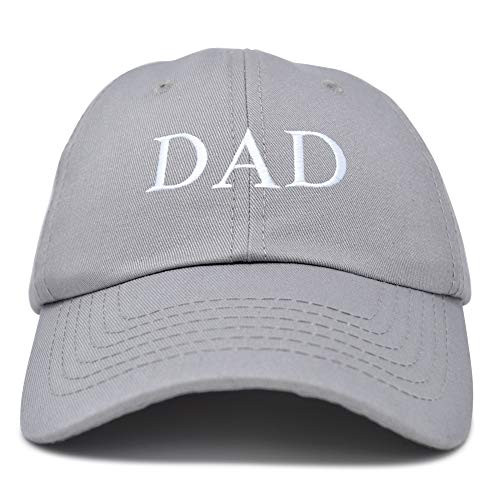 DALIX Dad Hat Mens Embroidered Washed Cotton Baseball Cap in Gray