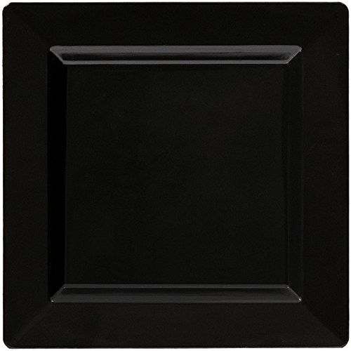 Amscan 438550.1 10 1/4" 20 Count Premium Plates Party Supplies Black