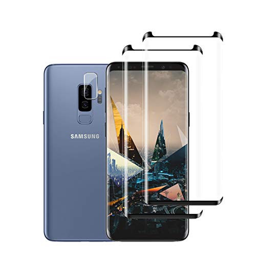 Galaxy S9 Plus Screen Protector  Camera Lens Protectors By YEYEBF 2  1 Pack Full Coverage Tempered Glass Screen Protector 3D Touch Bubble-Free Screen Protector Glass For Galaxy S9 Plus Samsung Galaxy S9 Plus
