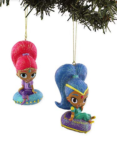Shimmer and Shine Kurt Adler Girls Holiday Ornaments Boxed