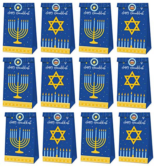 12PCS Hanukkah Party Favor Bags - Happy Holiday Chanukah Birthday Party Supplies Favors Decorations Gift Bags 12PCS Hanukkah Party Favor Bags - Happy Holiday Chanukah Birthday Party Supplies Favors Decorations Gift Bags