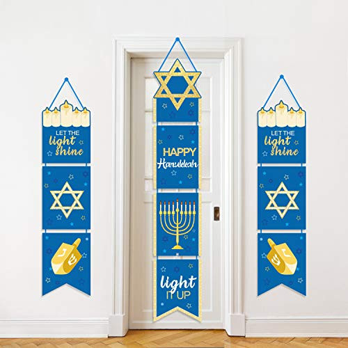 Happy Hanukkah Banner Chanukah Decorations Hanukkah Porch Hanging Welcome Sign for Home Holiday Party Outdoor Decor Happy Hanukkah Banner Chanukah Decorations Hanukkah Porch Hanging Welcome Sign for Home Holiday Party Outdoor Decor